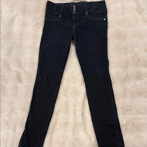 Elegant Women's Dark Blue Skinny Jeans